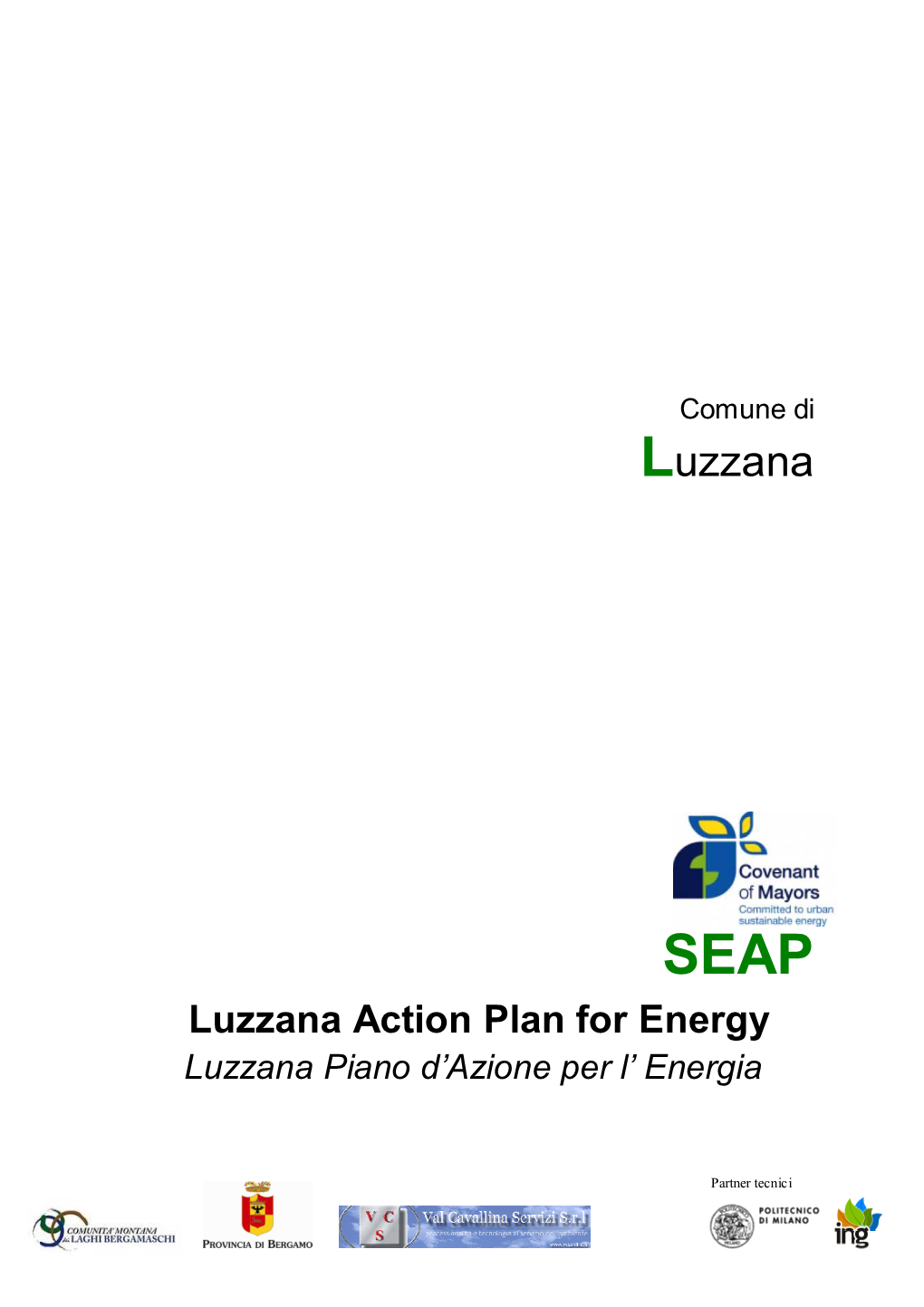 SEAP Luzzana Action Plan for Energy Luzzana Piano D’Azione Per L’ Energia