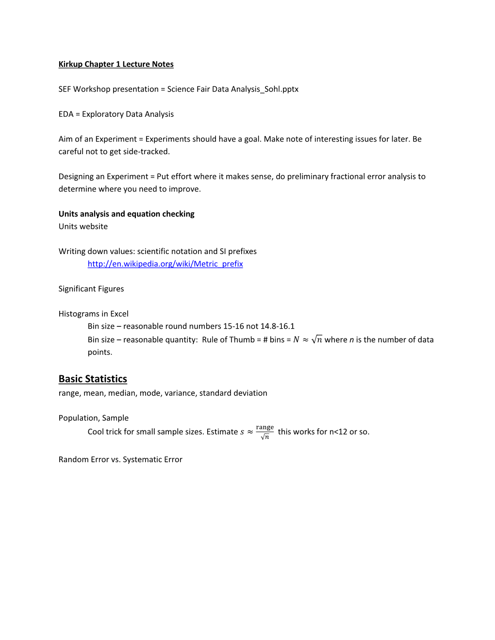 Basic Statistics Range, Mean, Median, Mode, Variance, Standard Deviation