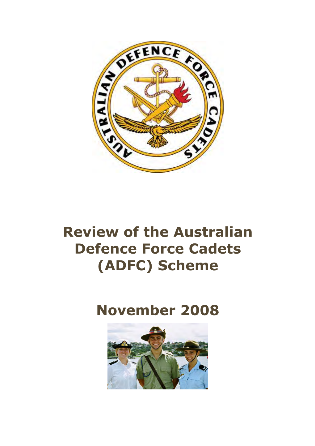 Review of the Australian Defence Force Cadets (ADFC) Scheme