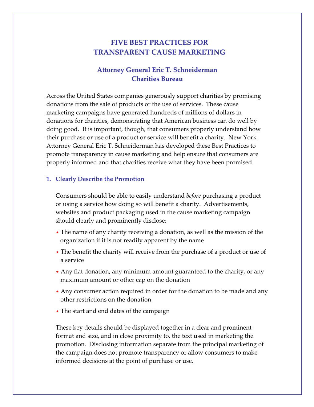 Best Practices for Transparent Cause Marketing