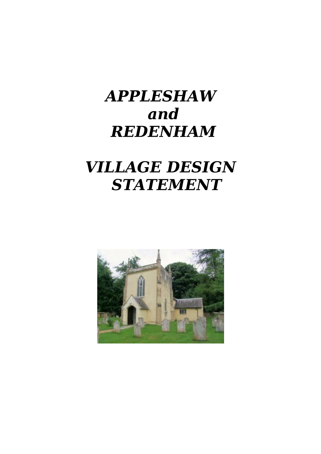 APPLESHAW and REDENHAM VILLAGE DESIGN STATEMENT