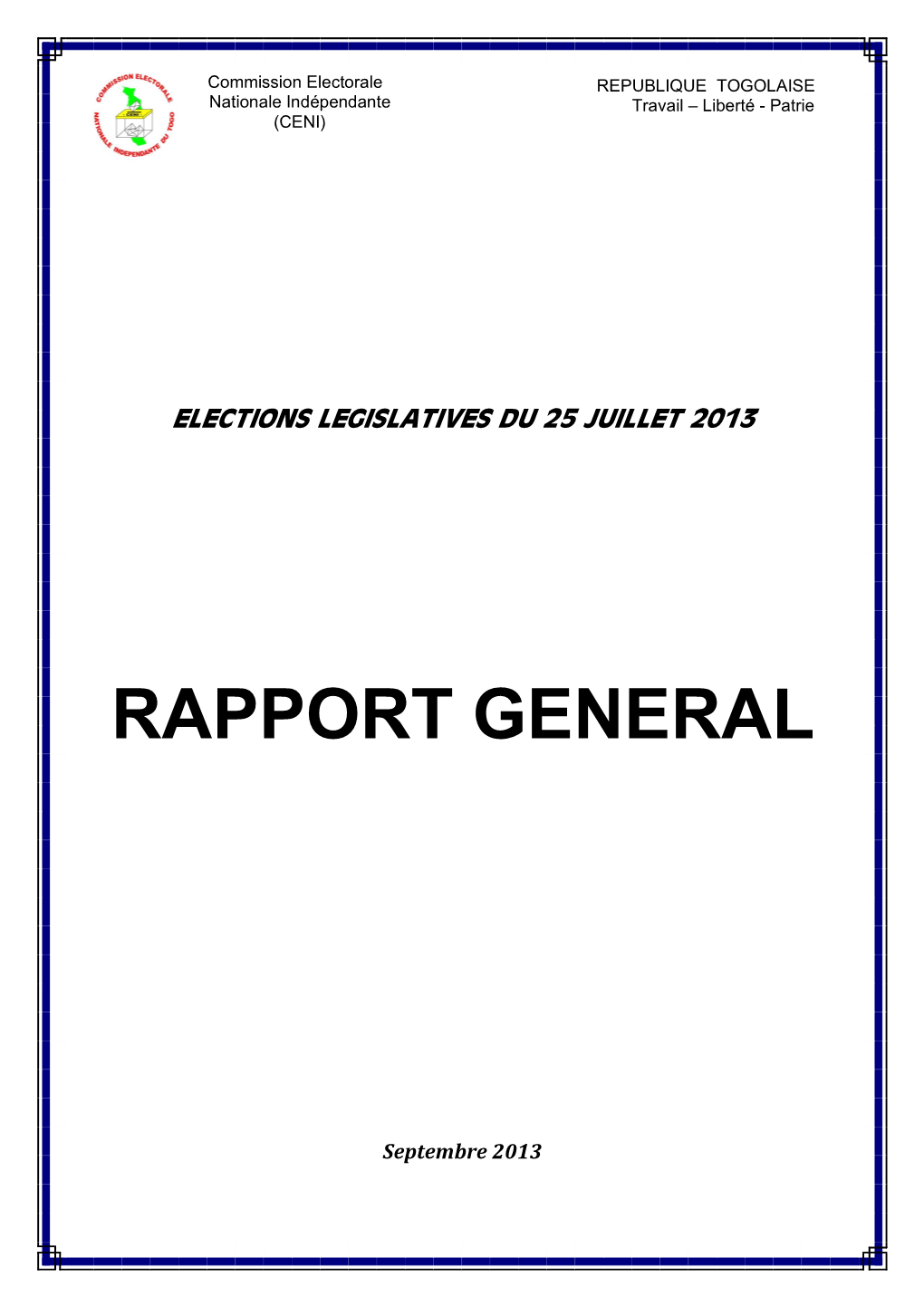 Rapport General