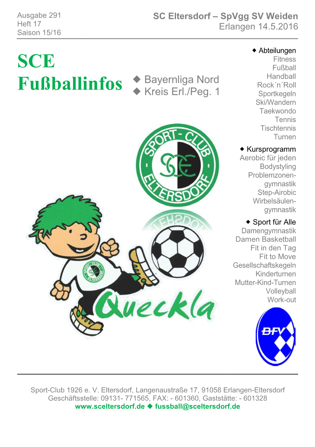 SCE Fußballinfos