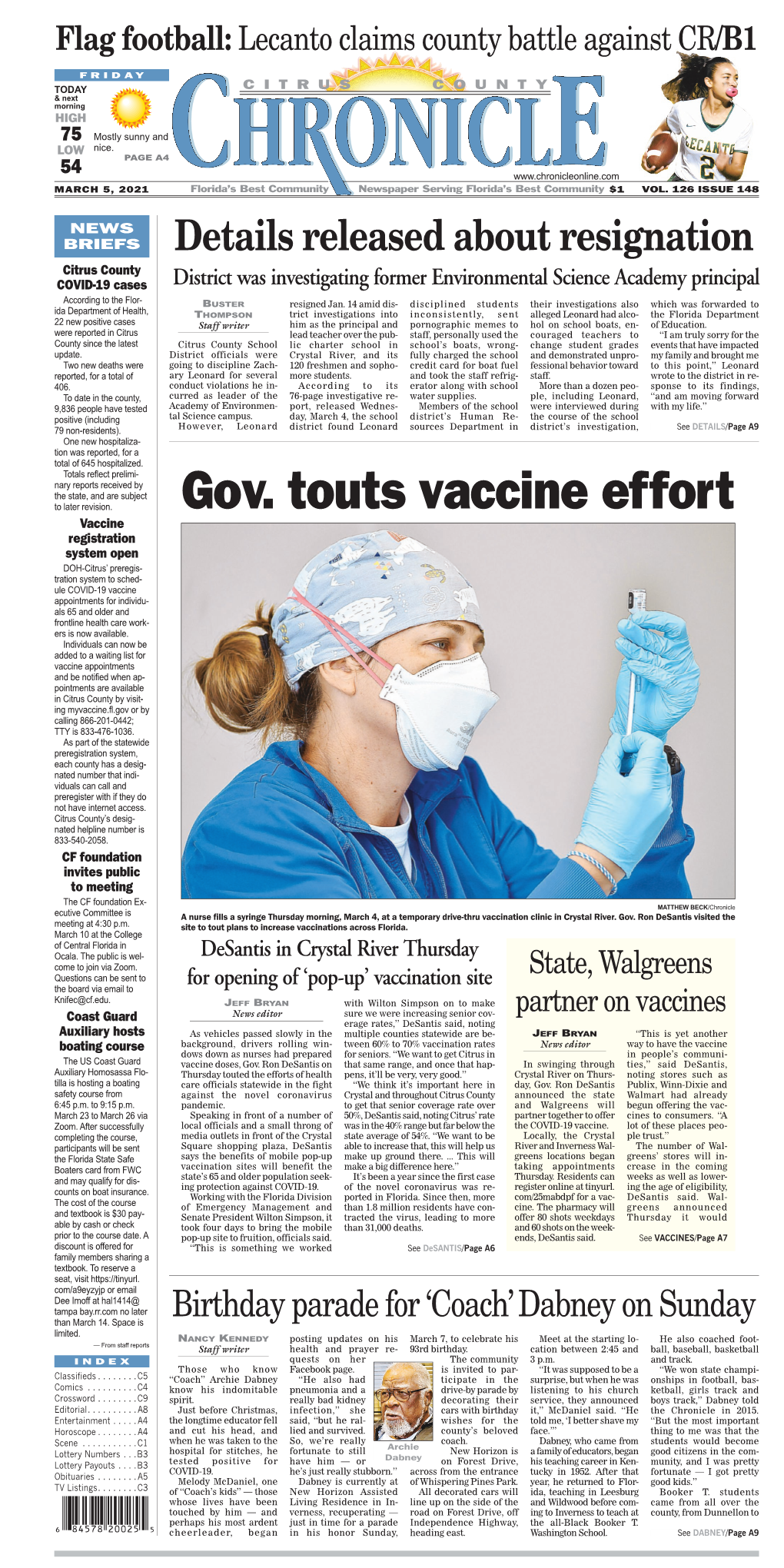 Gov. Touts Vaccine Effort