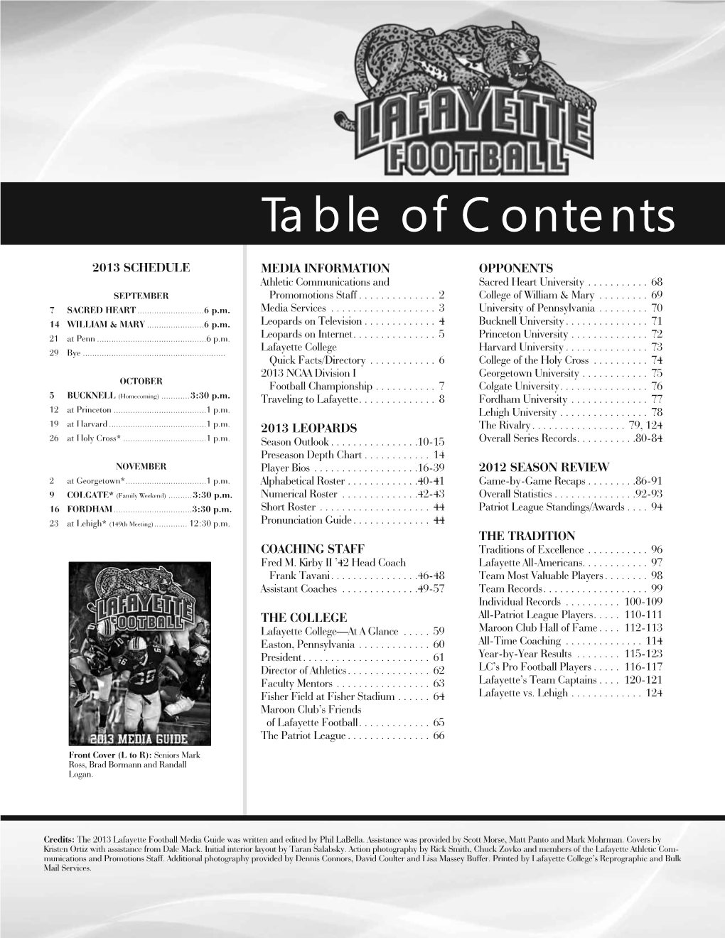 Table of Contents