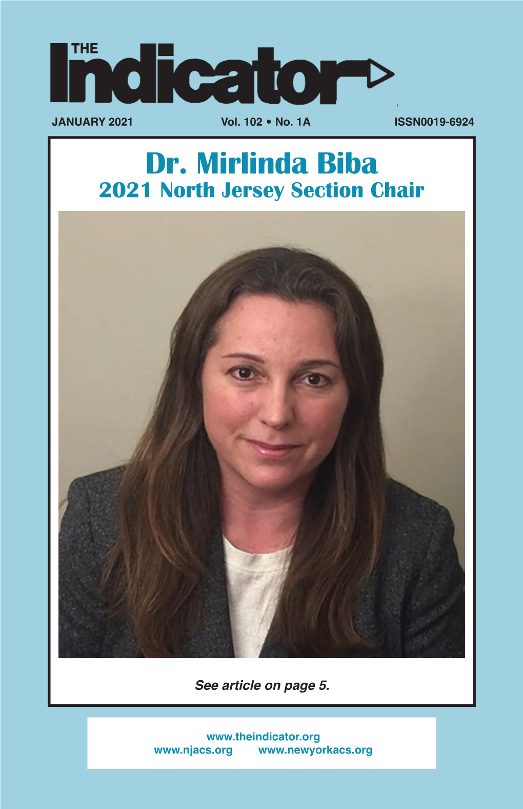 Dr. Mirlinda Biba 2021 North Jersey Section Chair