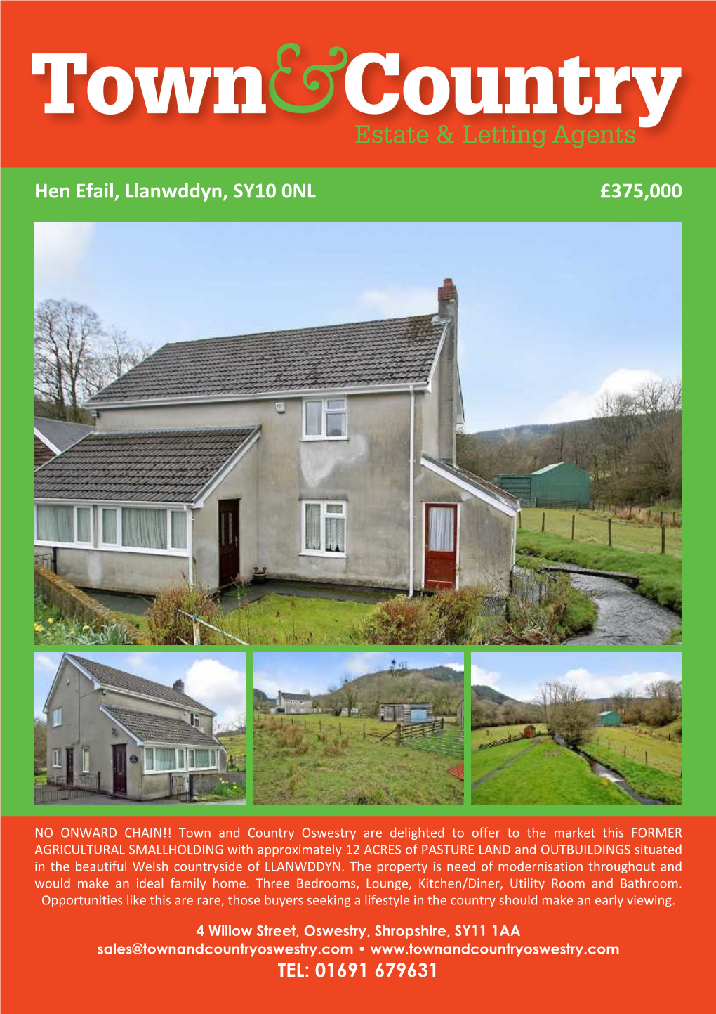 Hen Efail, Llanwddyn, SY10 0NL £375,000