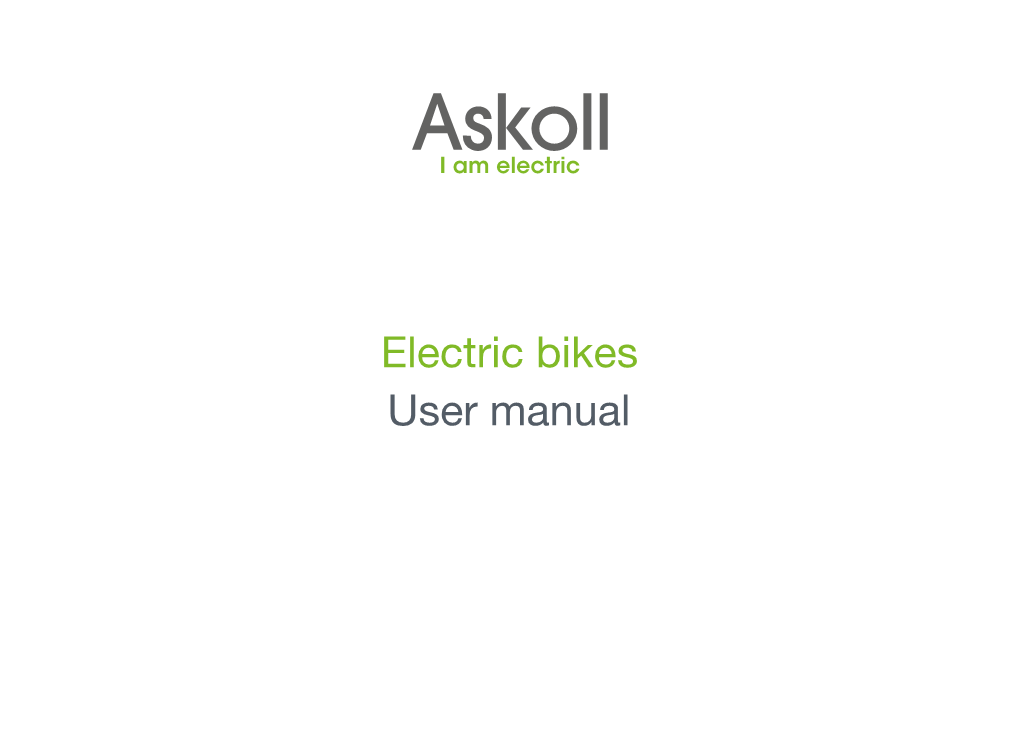 Electric Bikes User Manual