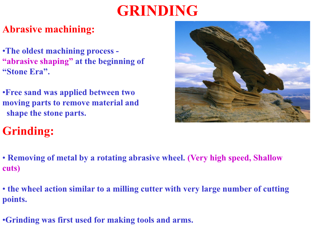 GRINDING Abrasive Machining