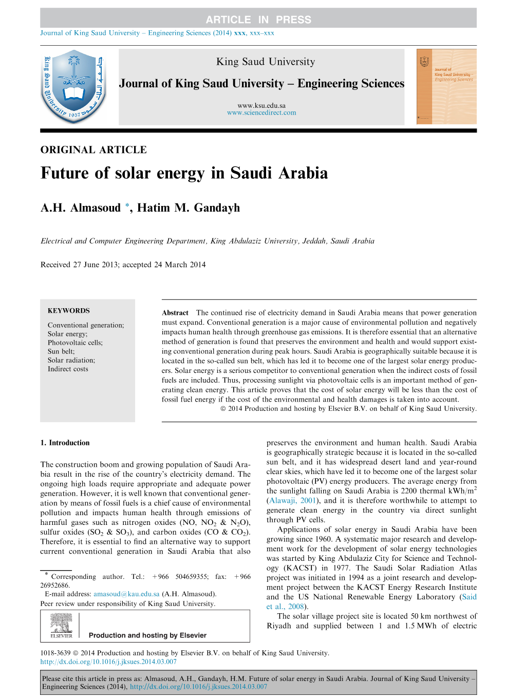 Future of Solar Energy in Saudi Arabia