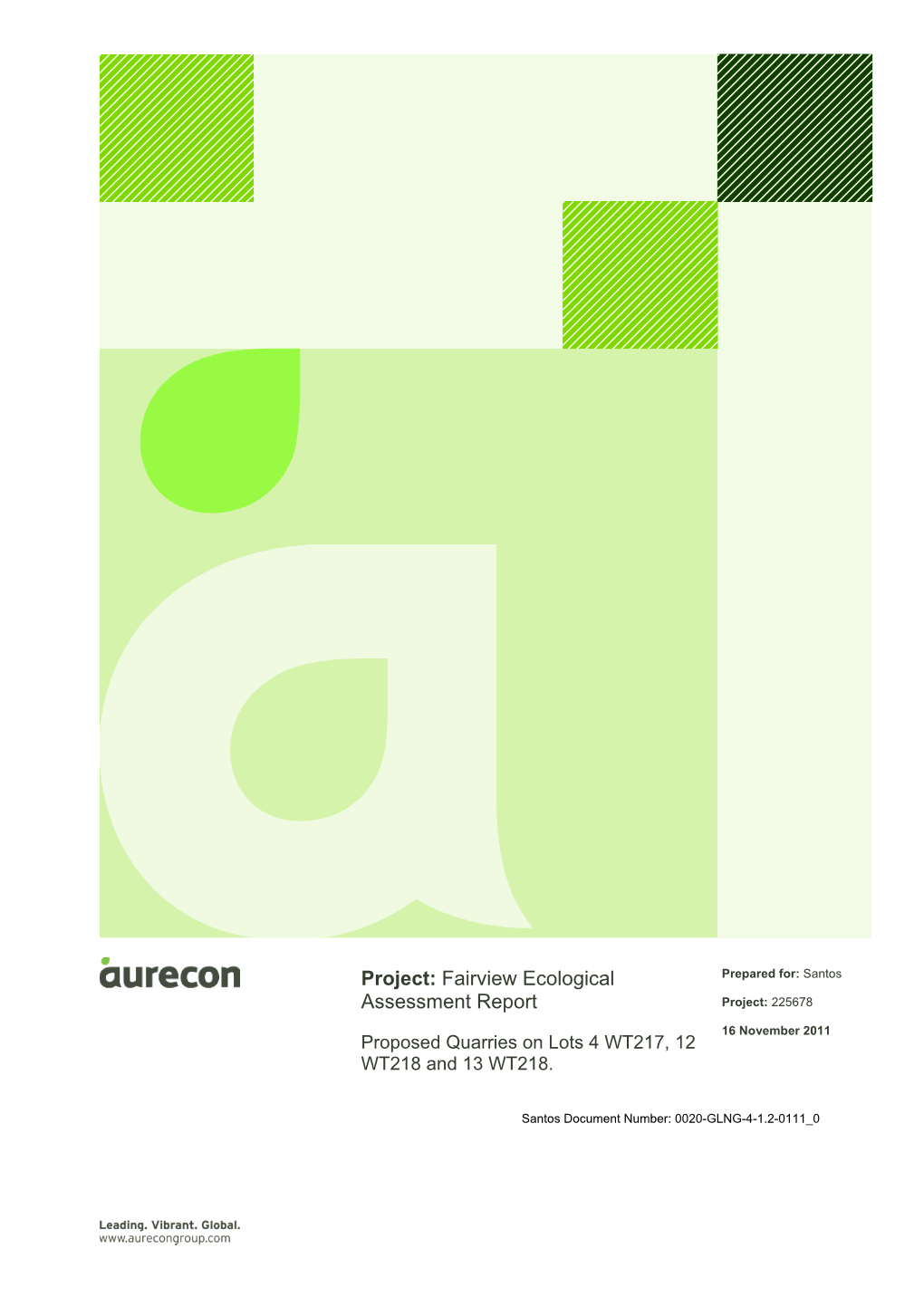 Fairview Ecological Assessment Report Project: 225678