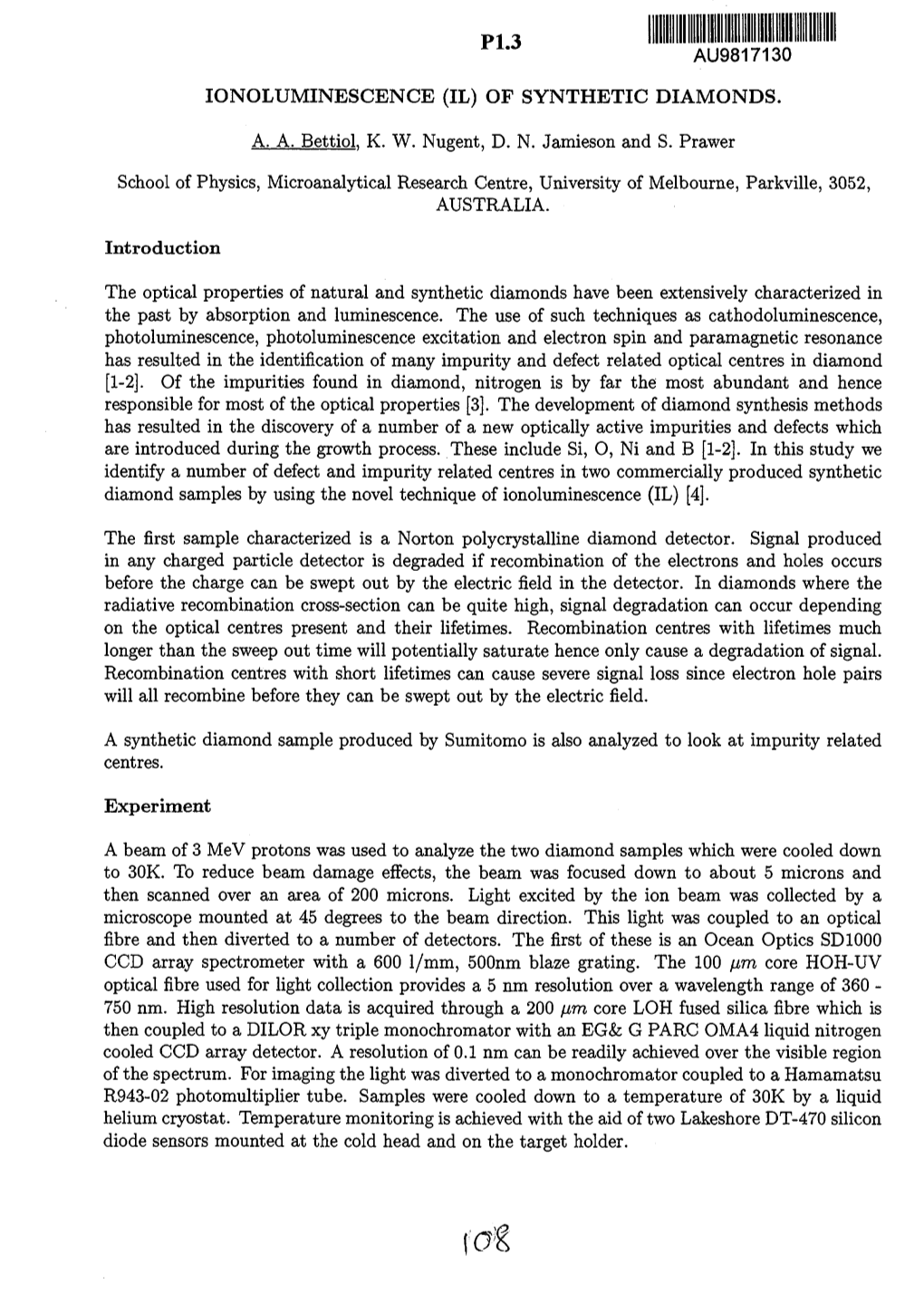 OF SYNTHETIC DIAMONDS. Introduction