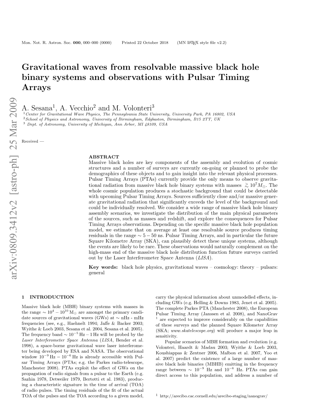 Gravitational Waves from Resolvable Massive Black Hole Binary Systems