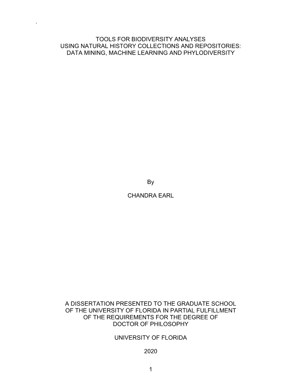 University of Florida Thesis Or Dissertation Formatting