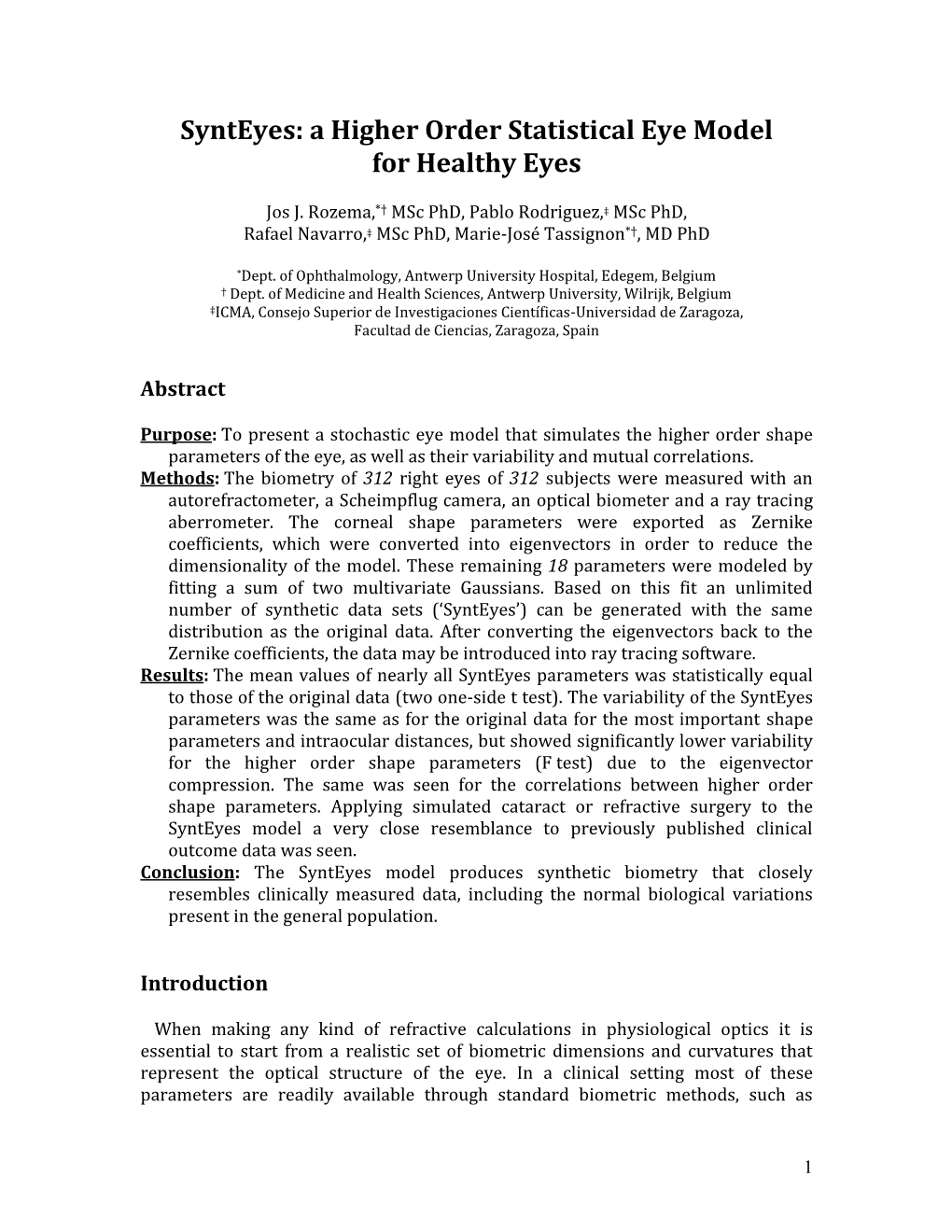 Defining Emmetropia and Ametropia As a Function of Ocular Biometry II