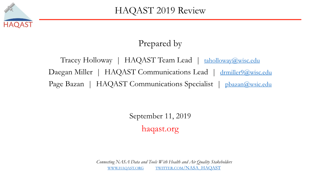 HAQAST 2019 Review