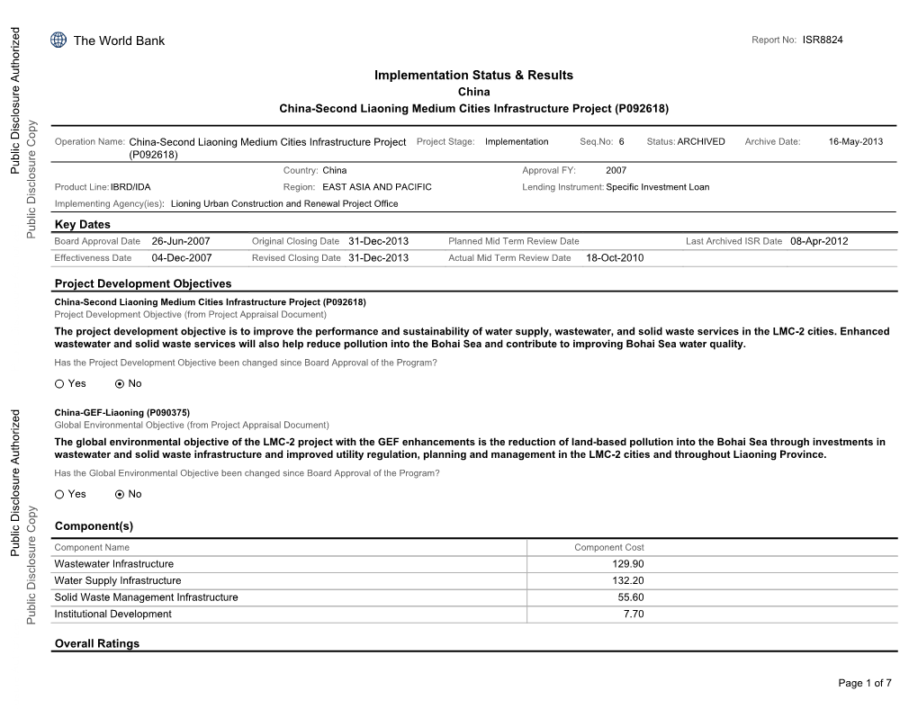 World Bank Document