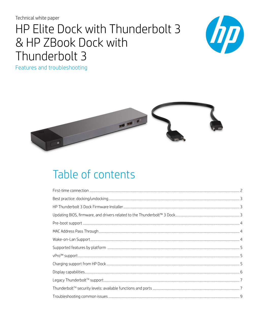 HP Elite Dock with Thunderbolt 3 & HP Zbook Dock with Thunderbolt 3