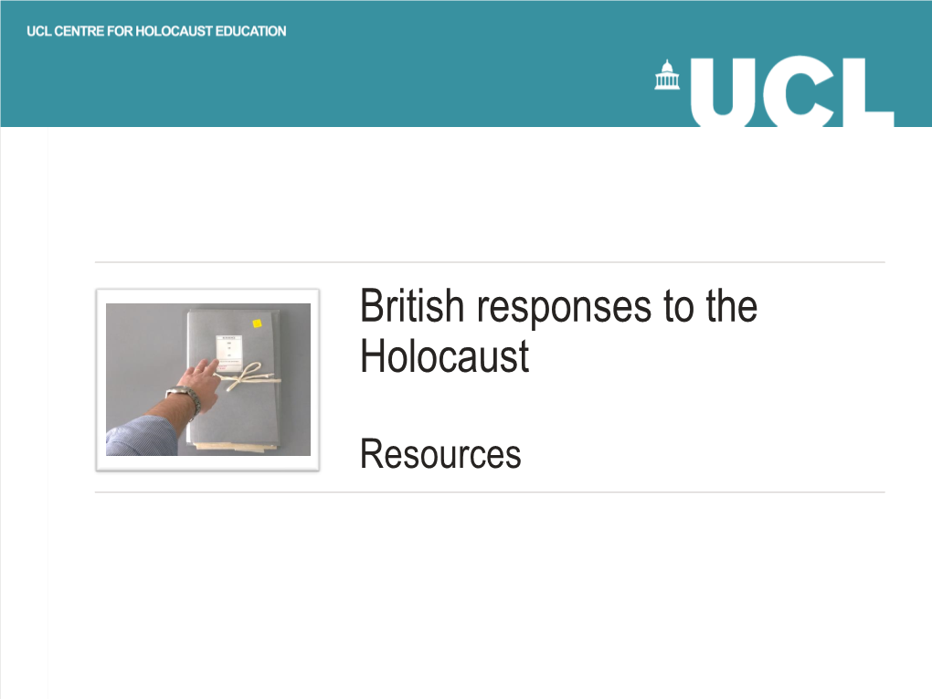 British Responses to the Holocaust