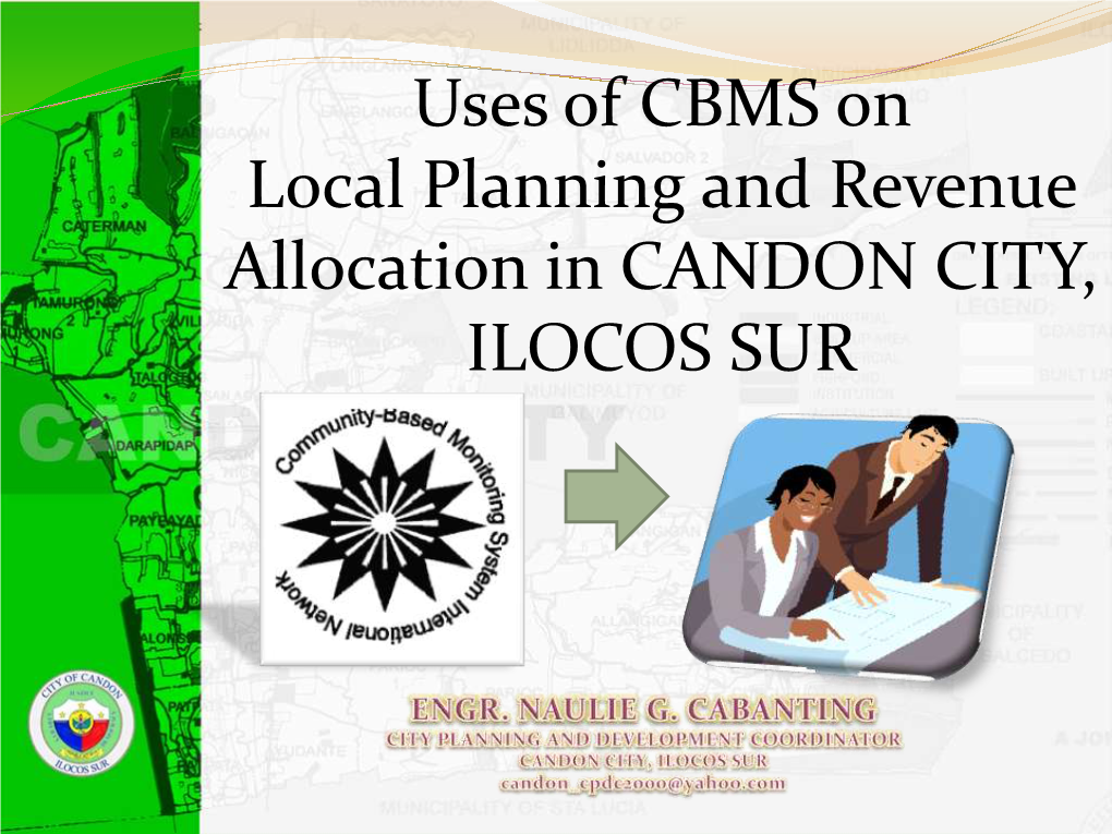 CANDON CITY, ILOCOS SUR Geographic Profile the City of Candon Is a “C”-Shaped Landmass