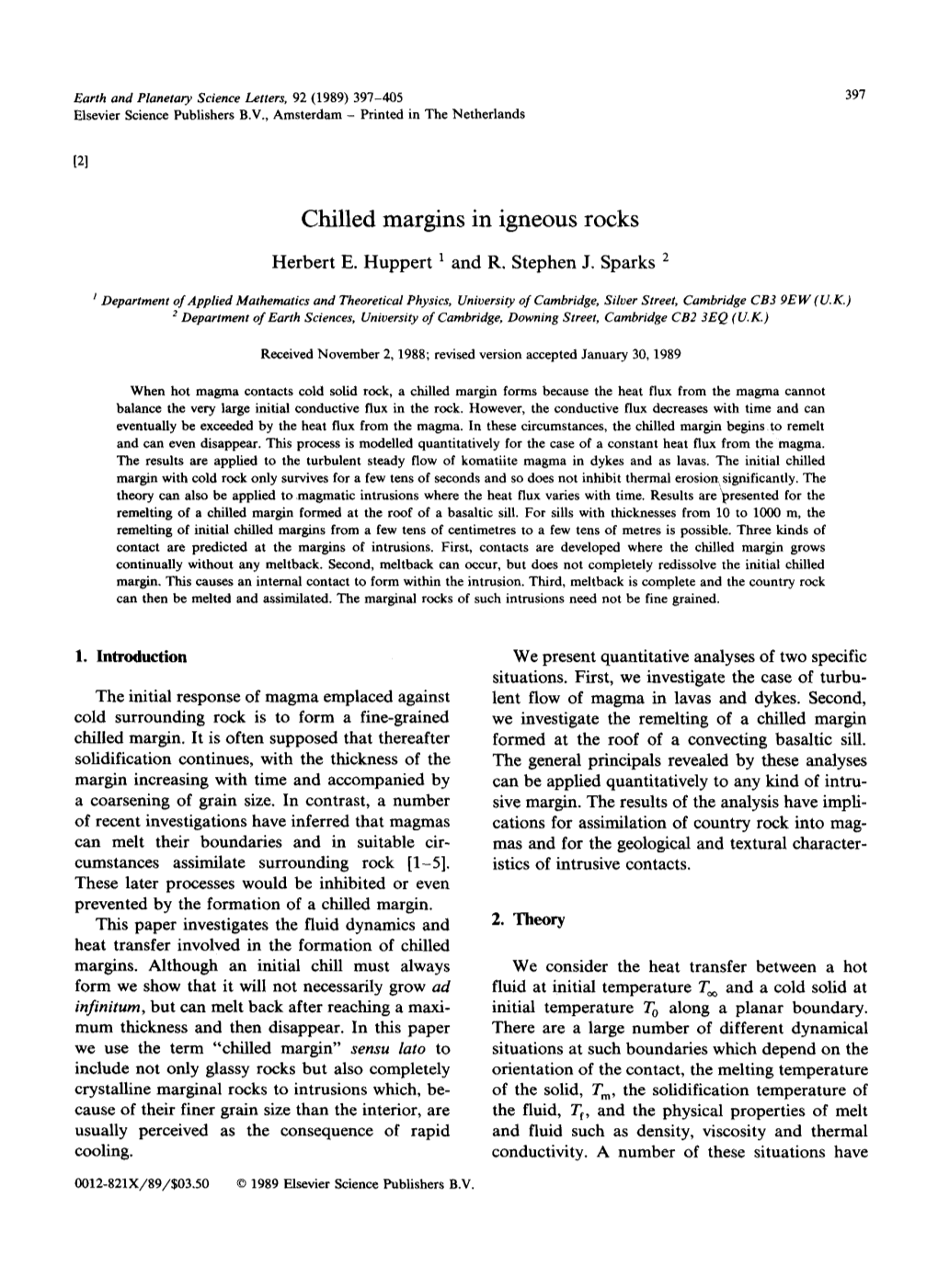 Chilled Margins in Igneous Rocks