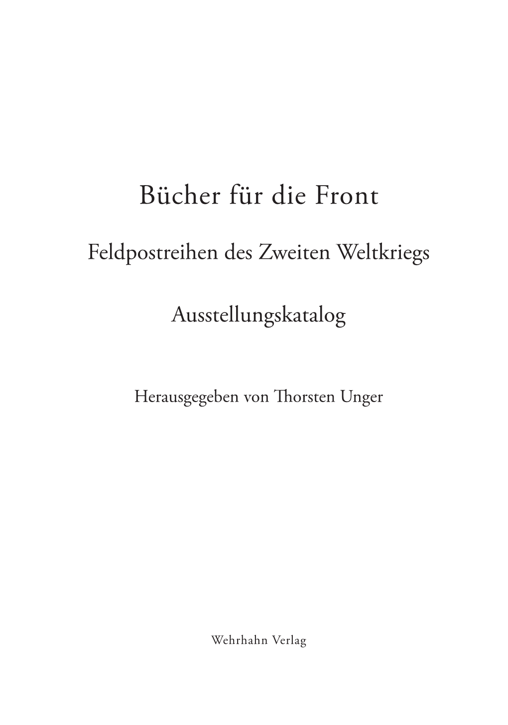 Bücher Für Die Front