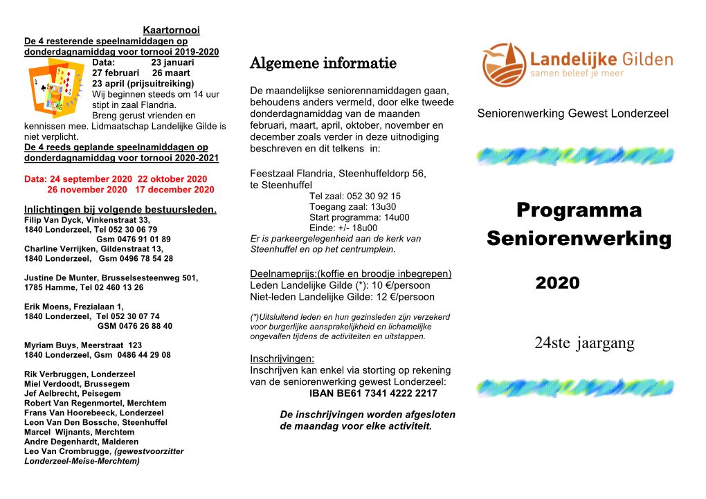 Programma Seniorenwerking