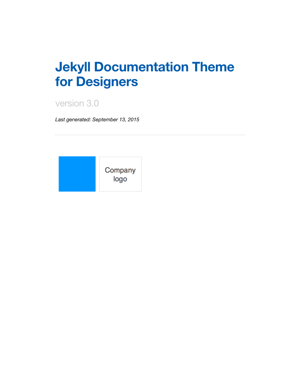 | Jekyll Documentation Theme — Designers