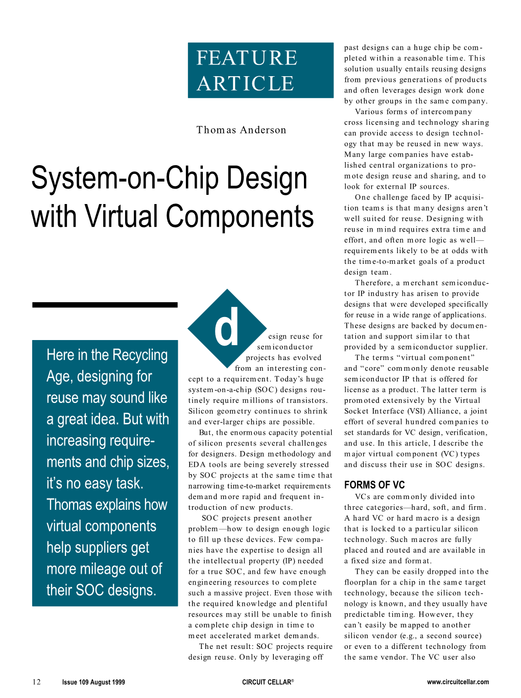 System-On-Chip Design with Virtual Components