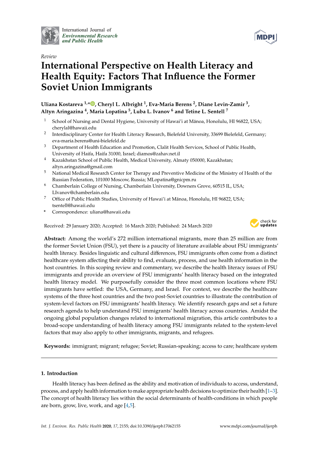 Factors That Influence the Former Soviet Union Immigrants