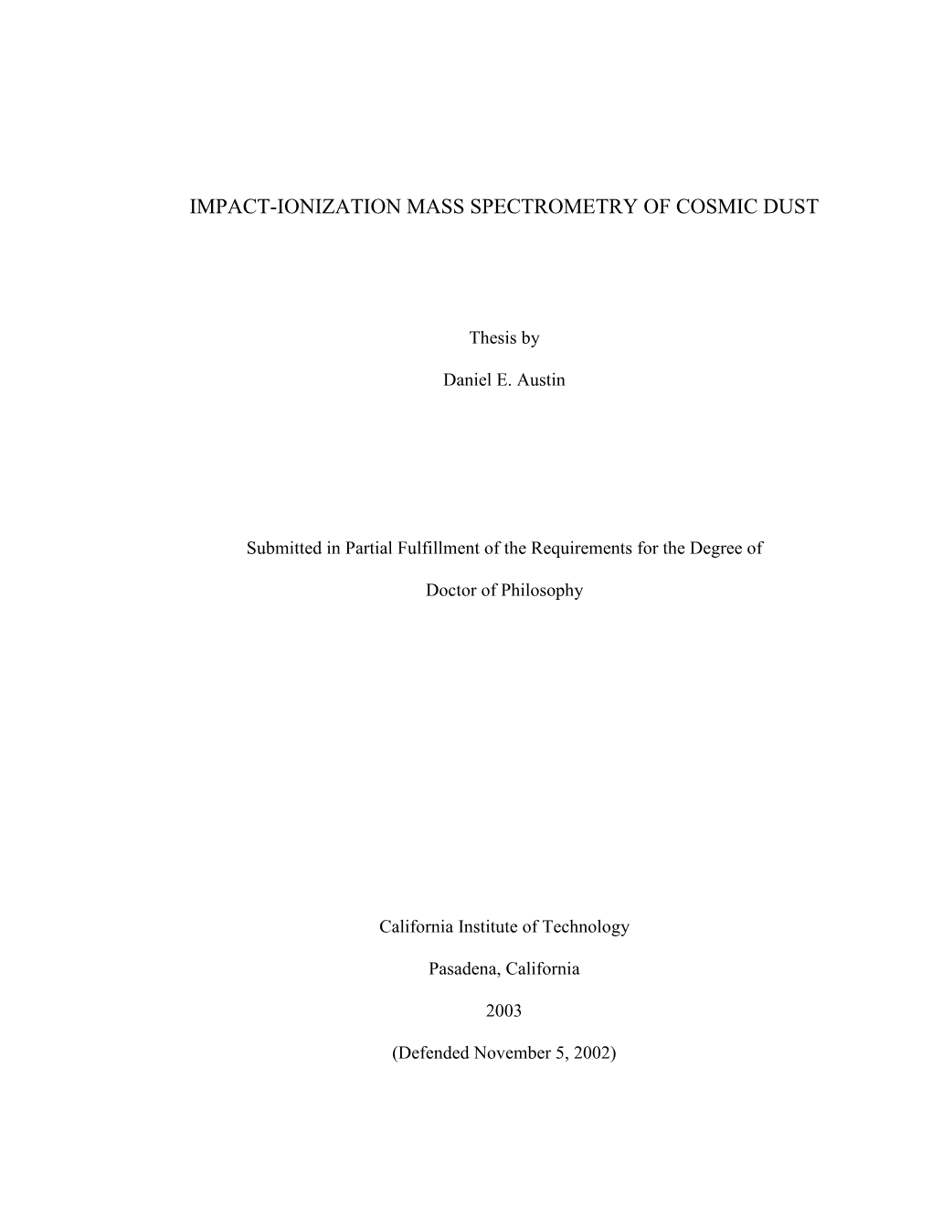 Impact-Ionization Mass Spectrometry of Cosmic Dust