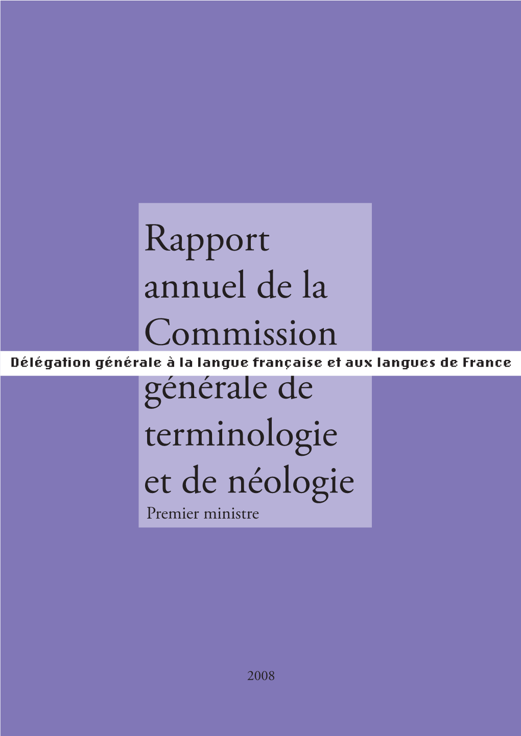 Rapport Annuel De La Commission Générale De