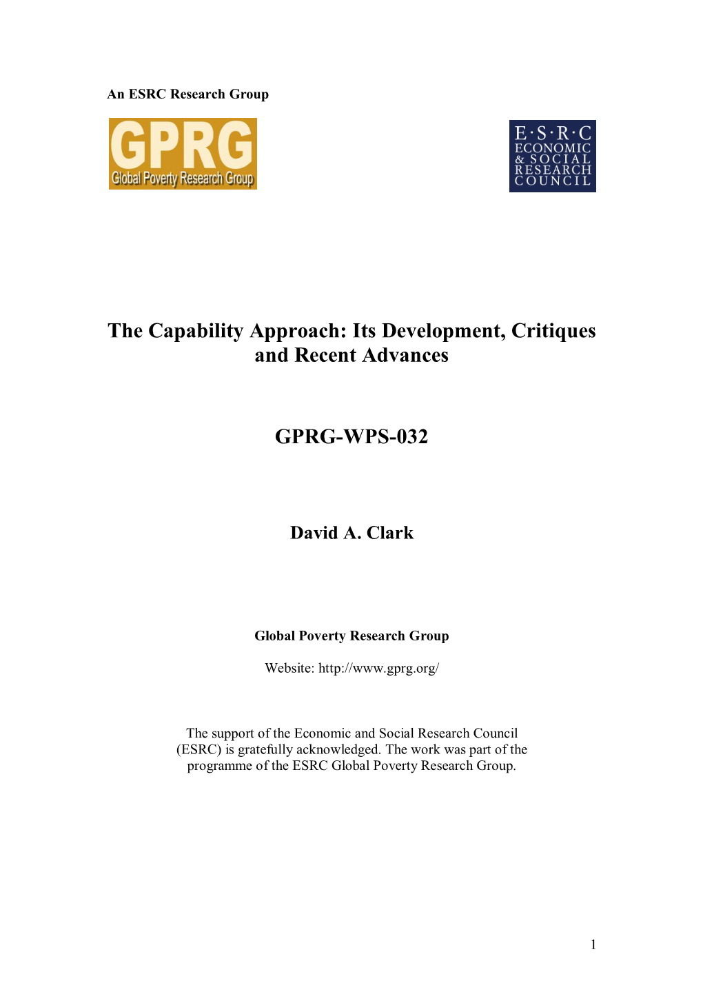The Capability Approach: Its Development, Critiques and Recent Advances