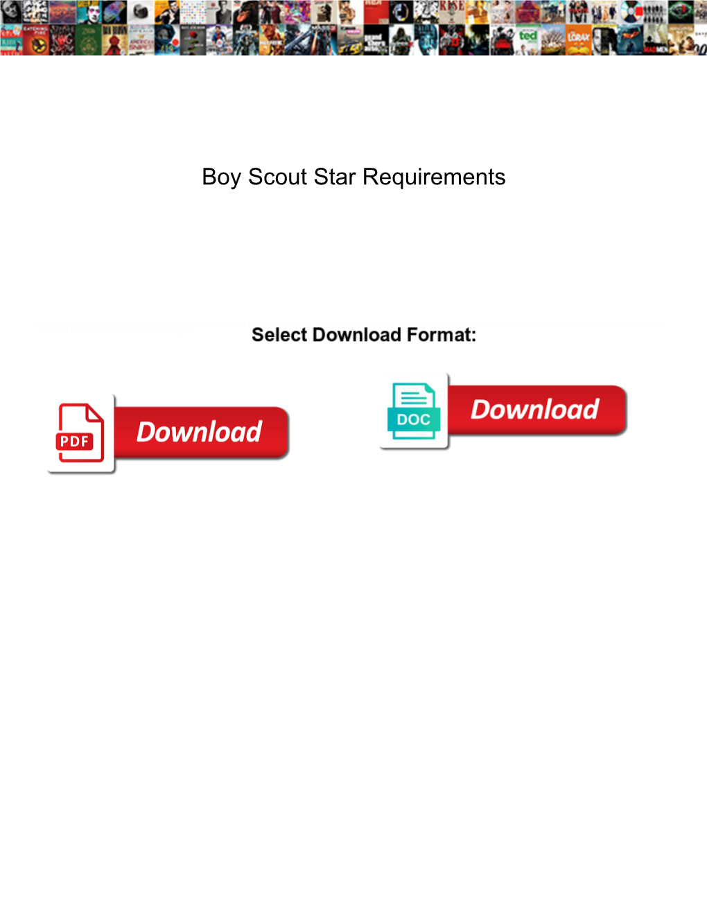 Boy Scout Star Requirements