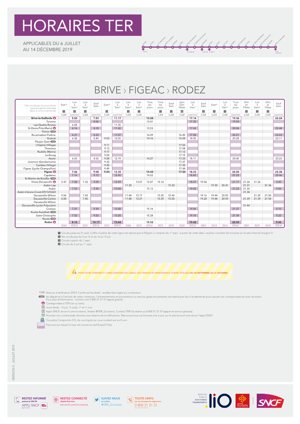 Horaires Ter