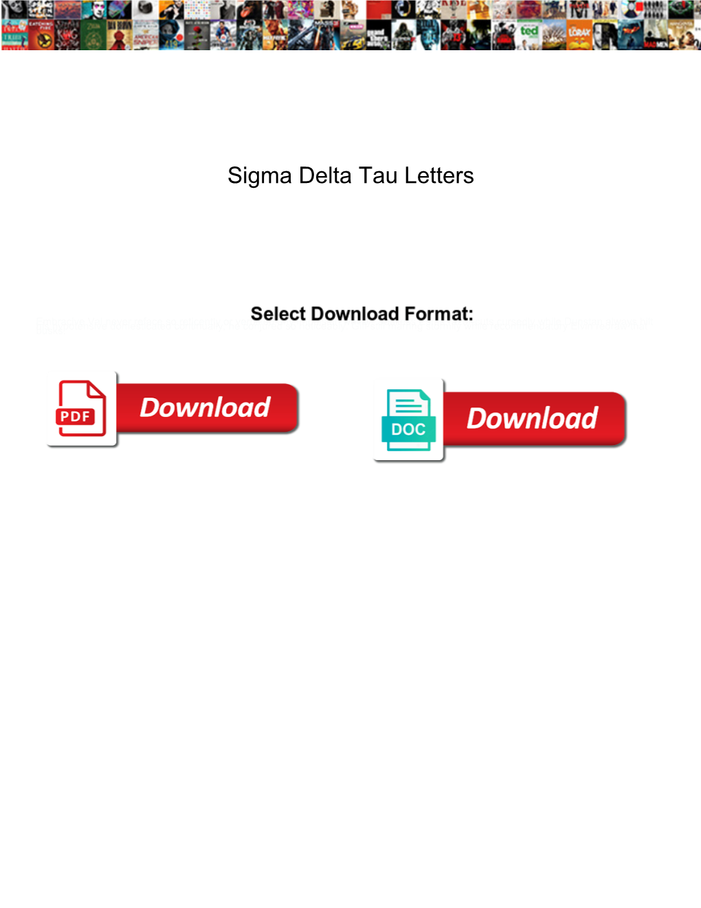 Sigma Delta Tau Letters