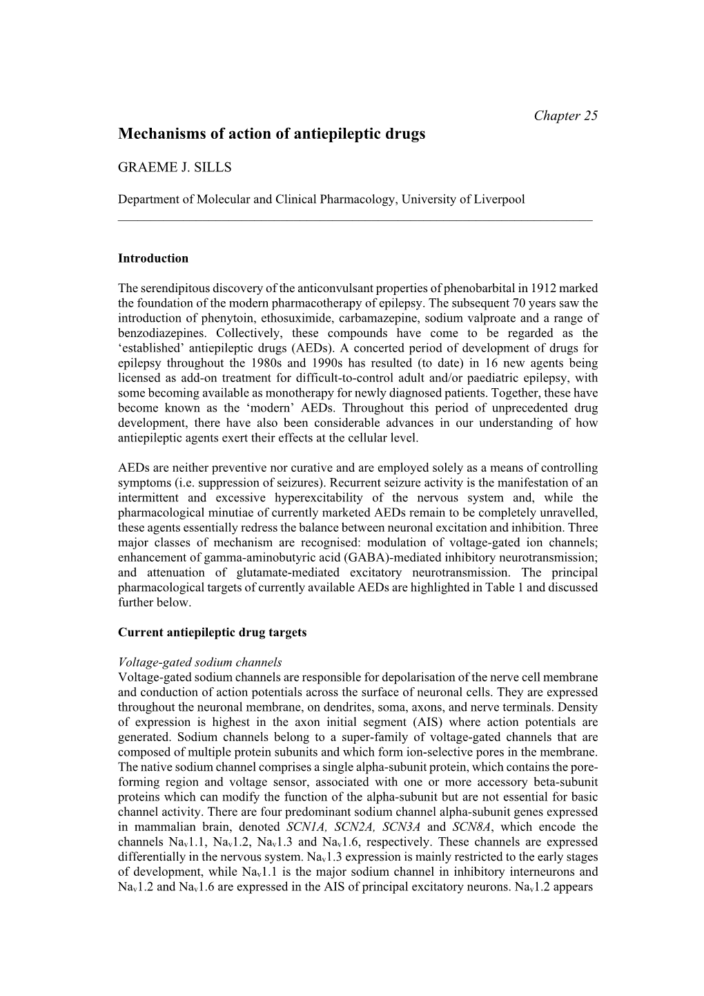 Chapter 25 Mechanisms of Action of Antiepileptic Drugs