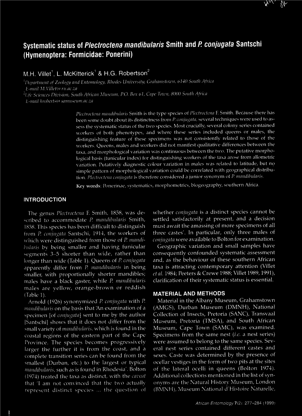 MATERIAL and METHODS (Table 1)