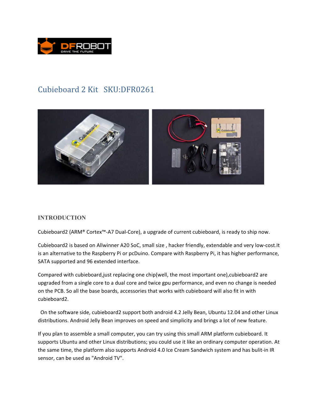 DFR0261 Dfrobot Datasheet