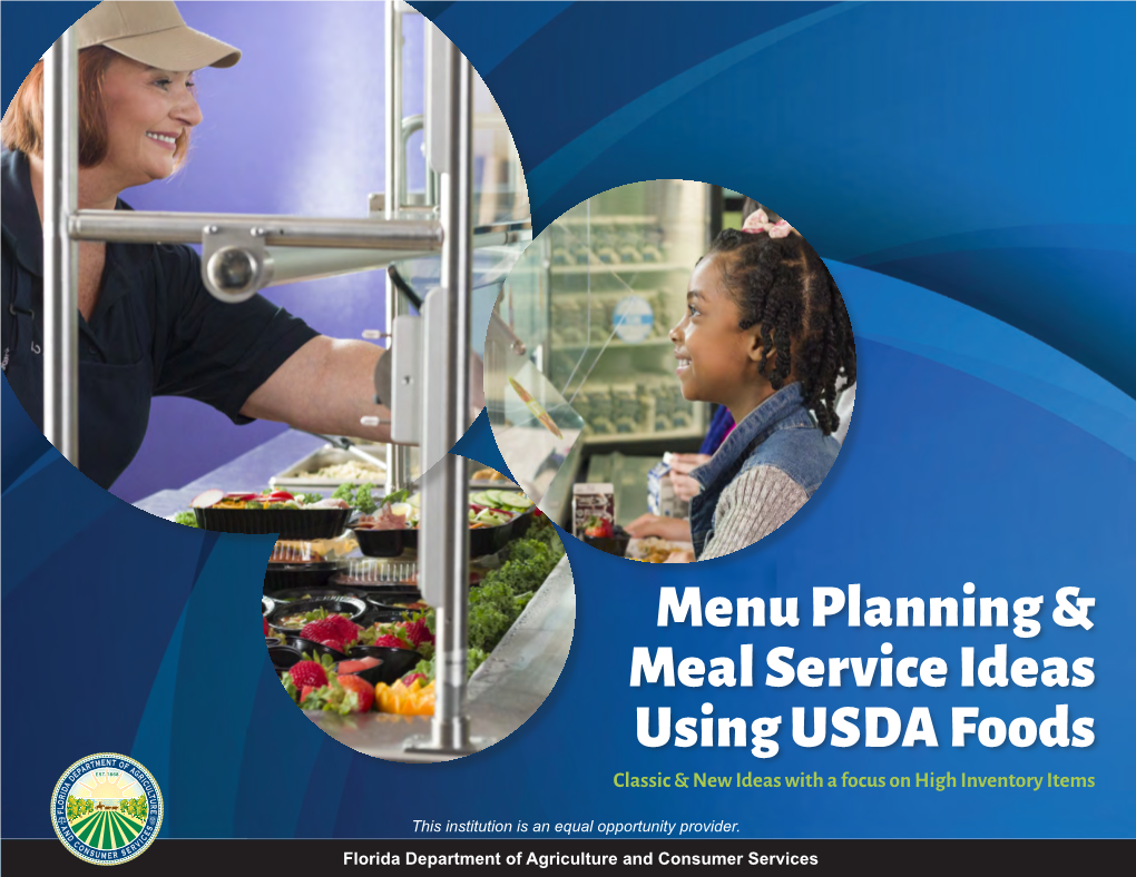 Menu Planning & Meal Service Ideas Using USDA Foods