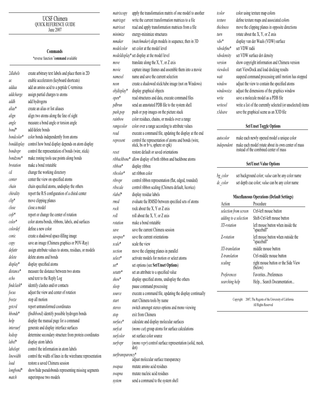 UCSF Chimera Was Developed by the Computer Graphics Laboratory at the University of California, San Francisco, Under Support of NIH Grant P41-RR01081