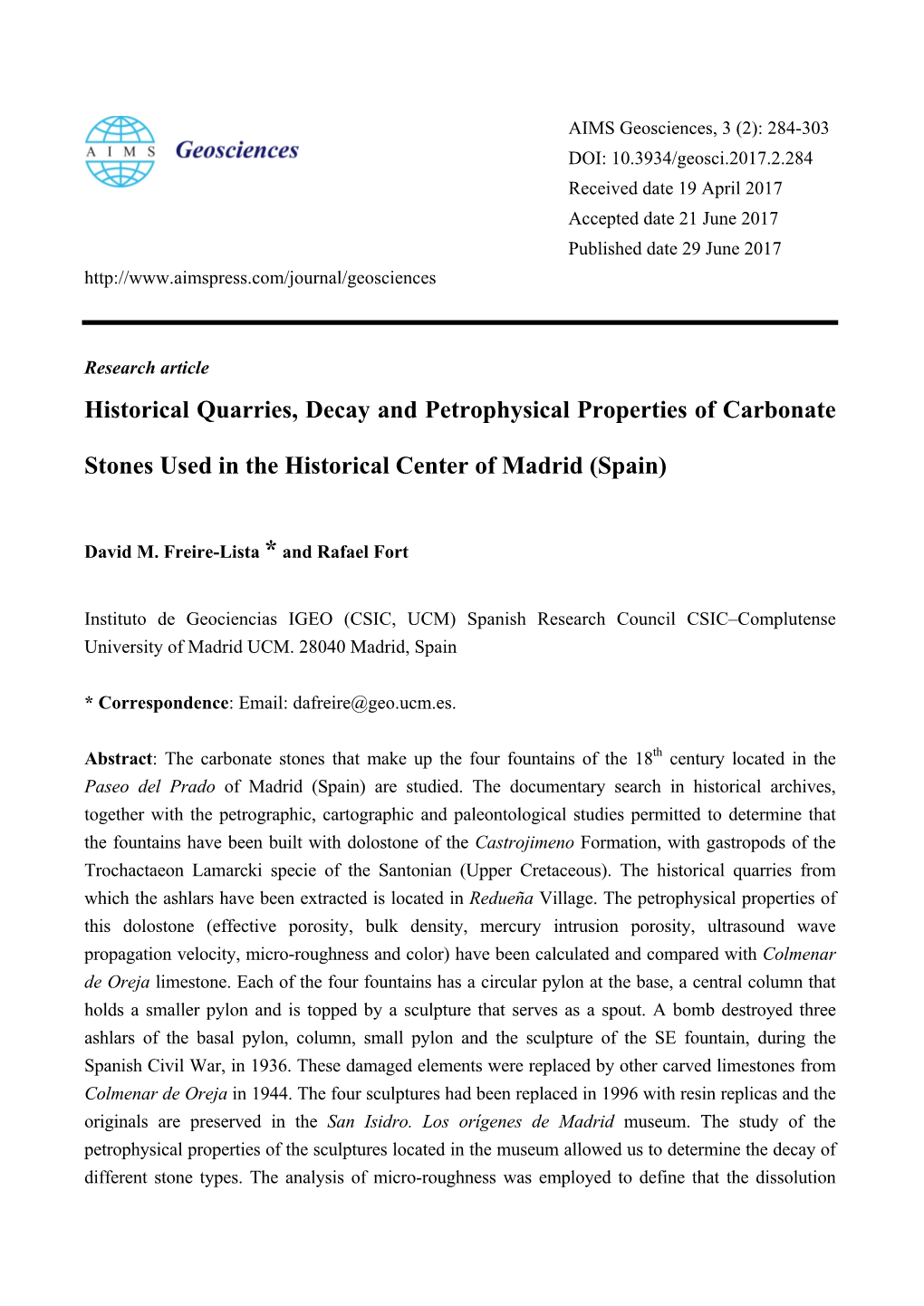 Historical Quarries, Decay and Petrophysical Properties of Carbonate