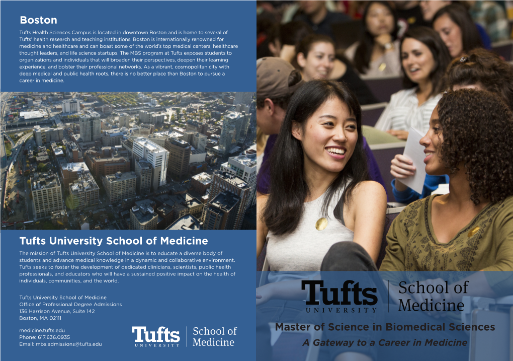 MS in Biomedical Sciences (MBS) Program Brochure