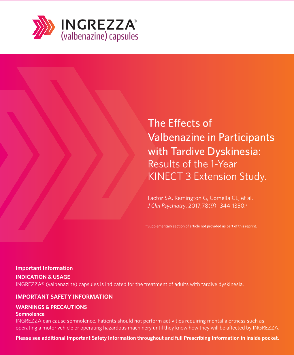 The Effects of Valbenazine in Participants with Tardive Dyskinesia