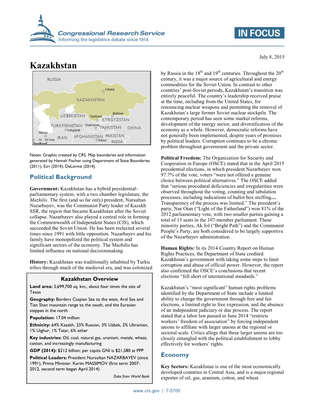 Kazakhstan by Russia in the 18Th and 19Th Centuries