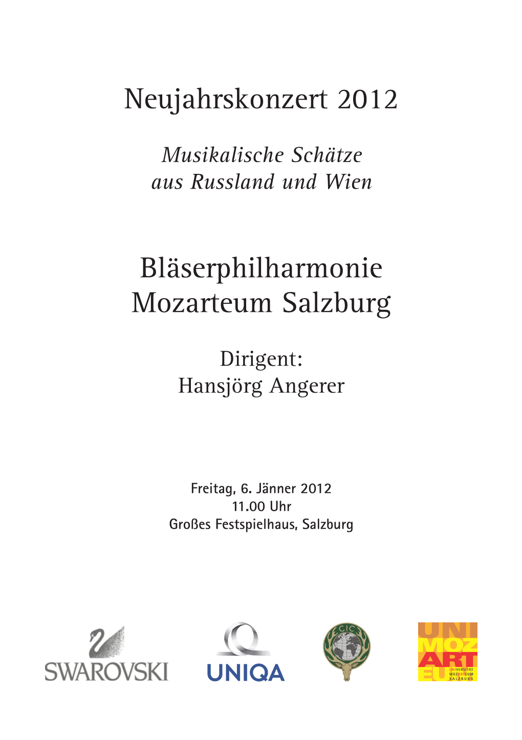 Neujahrskonzert 2012 Bläserphilharmonie Mozarteum