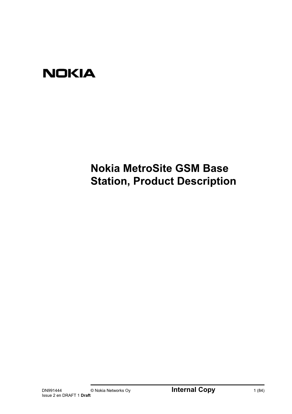 Nokia Metrosite GSM Base Station, Product Description
