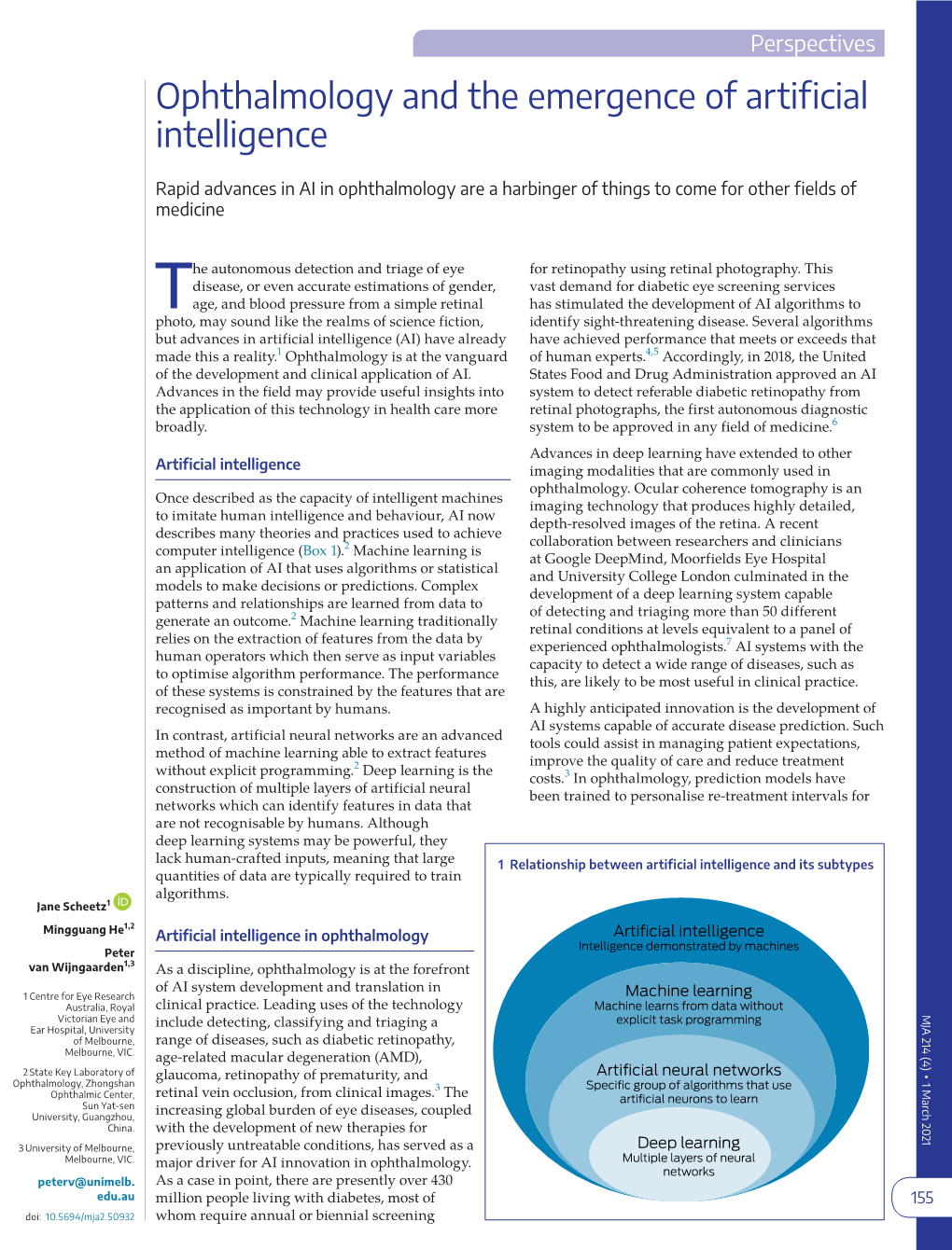 Ophthalmology and the Emergence of Artificial Intelligence