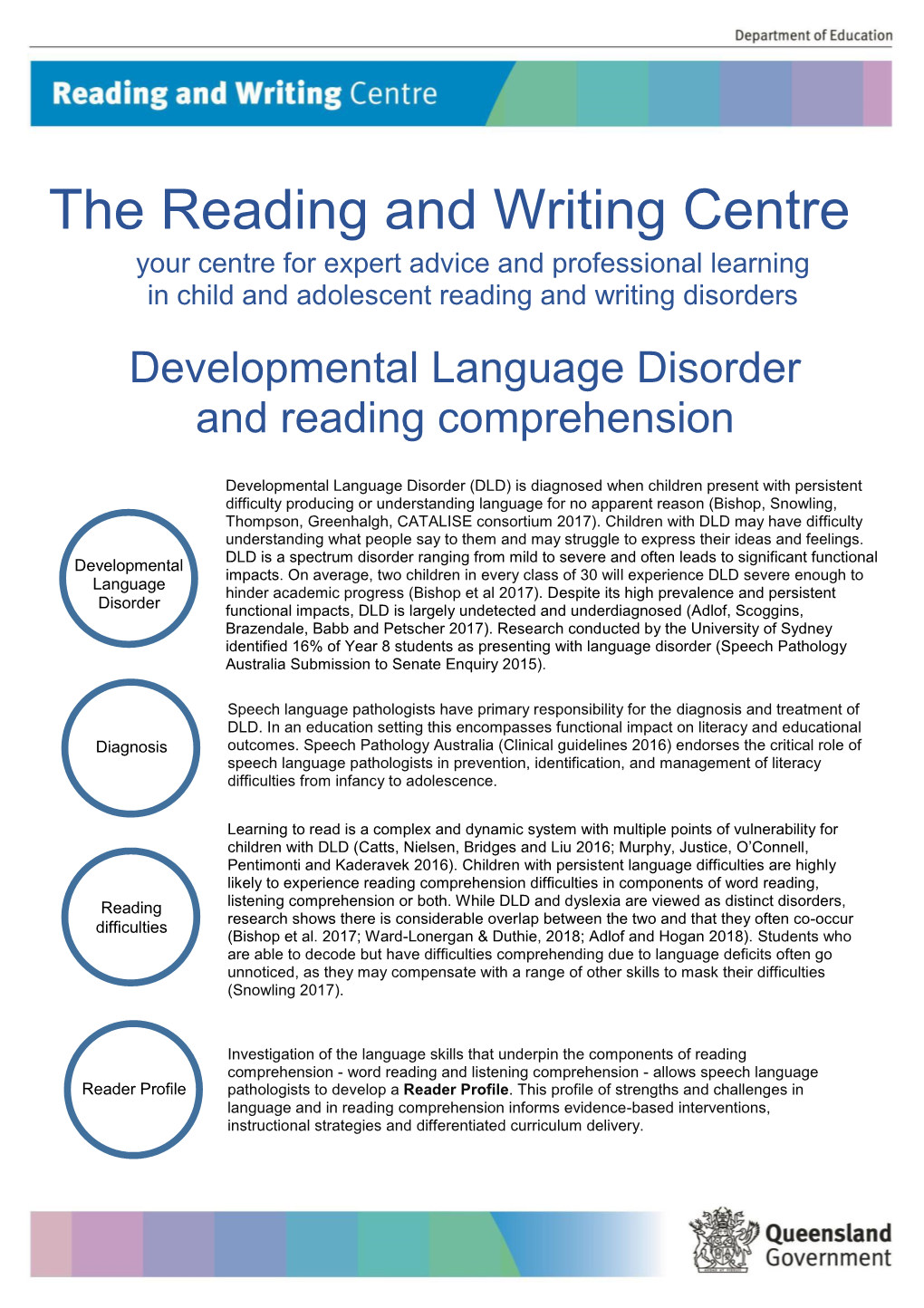 Developmental Language Disorder and Reading Comprehension