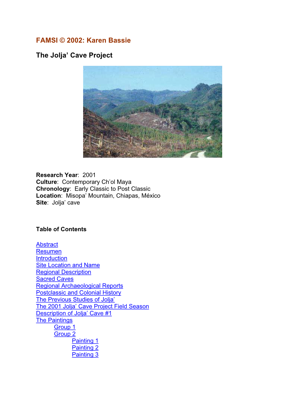 The Jolja' Cave Project